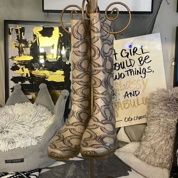 EUC /vintage COACH POPPY rubber logo cc RAINBOOTS y2k - Picture 2 of 6